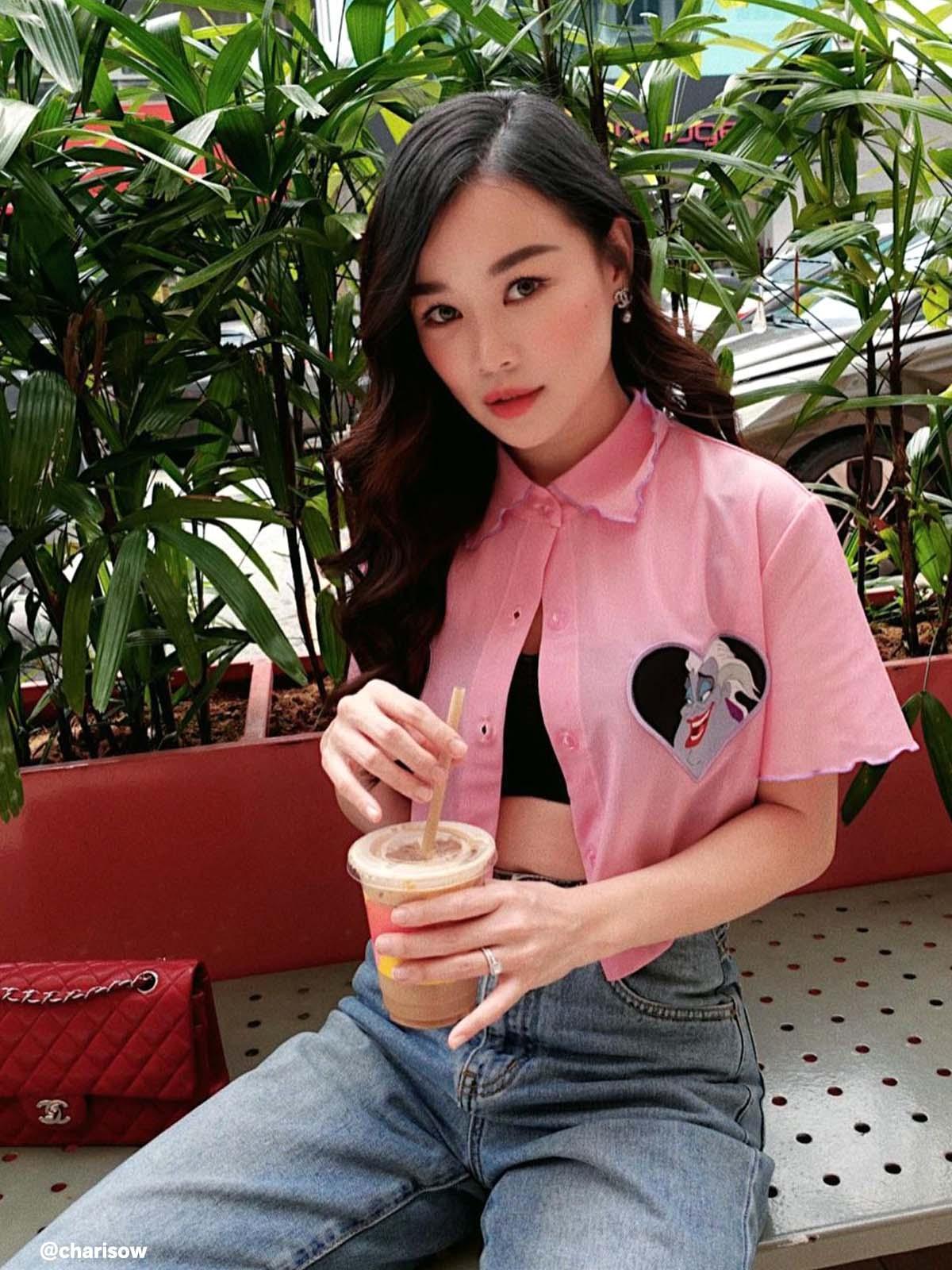 Disney Ariel and Ursula Crop Top - Pink