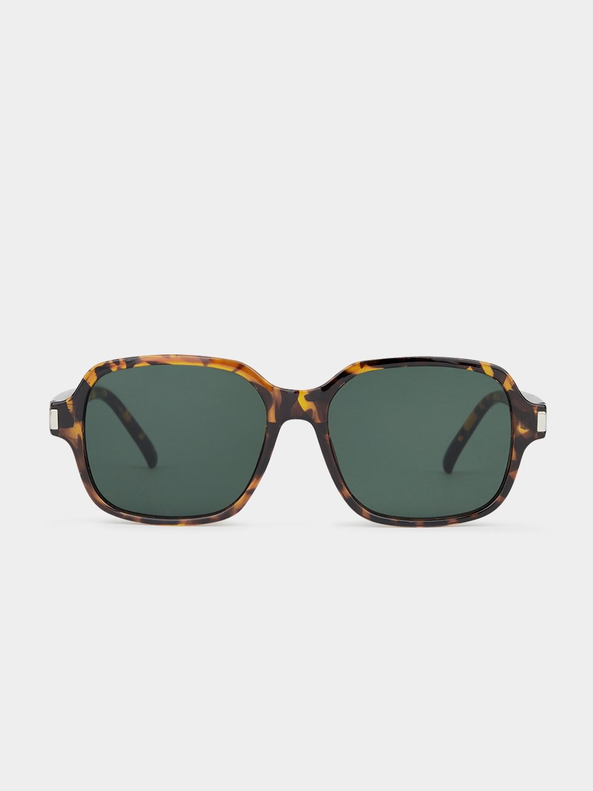 Square Frame Sunglasses - Brown