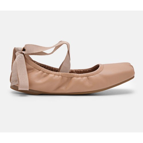  Lexa Leather Ballerina Flats - Nude 