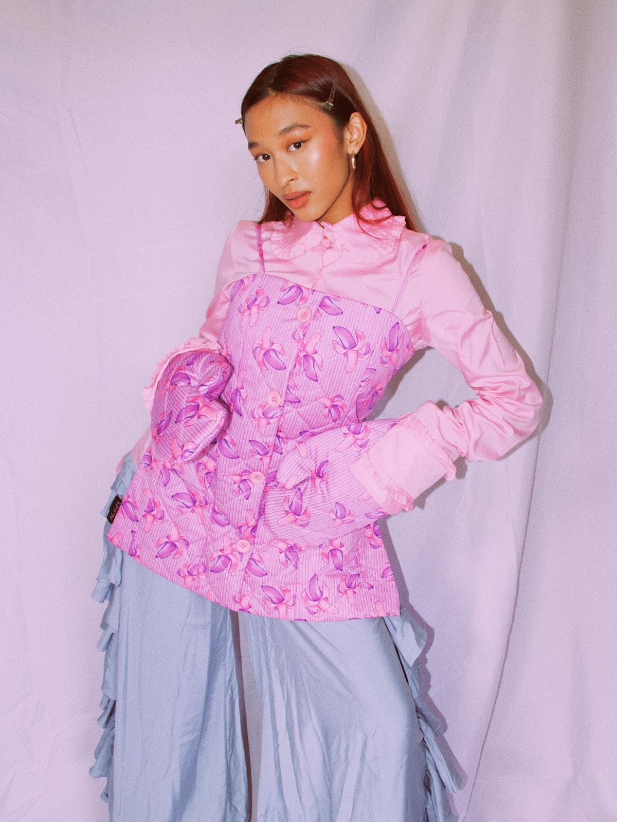 Banana Fuchsia Fever Apron Set - Purple