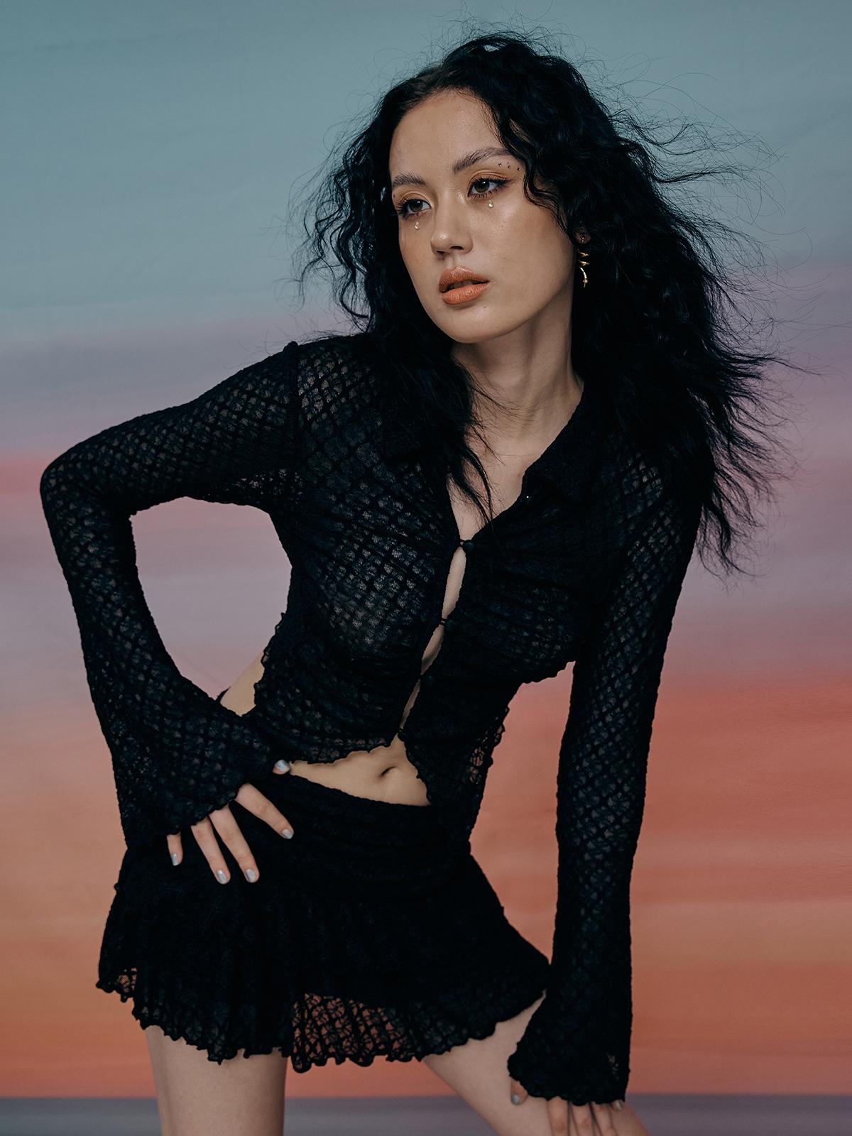 Chloe Lace Blouse - Black