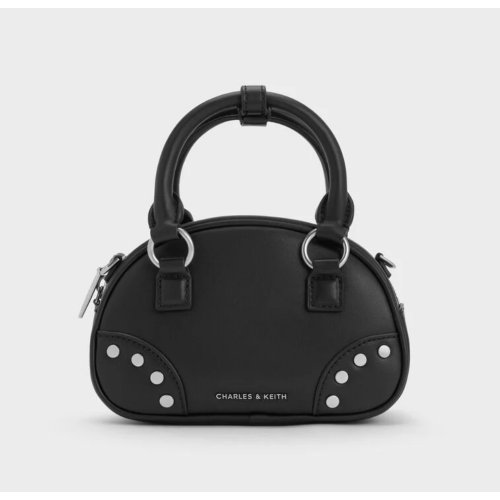  Bobbie Studded Top Handle Bag - Noir 