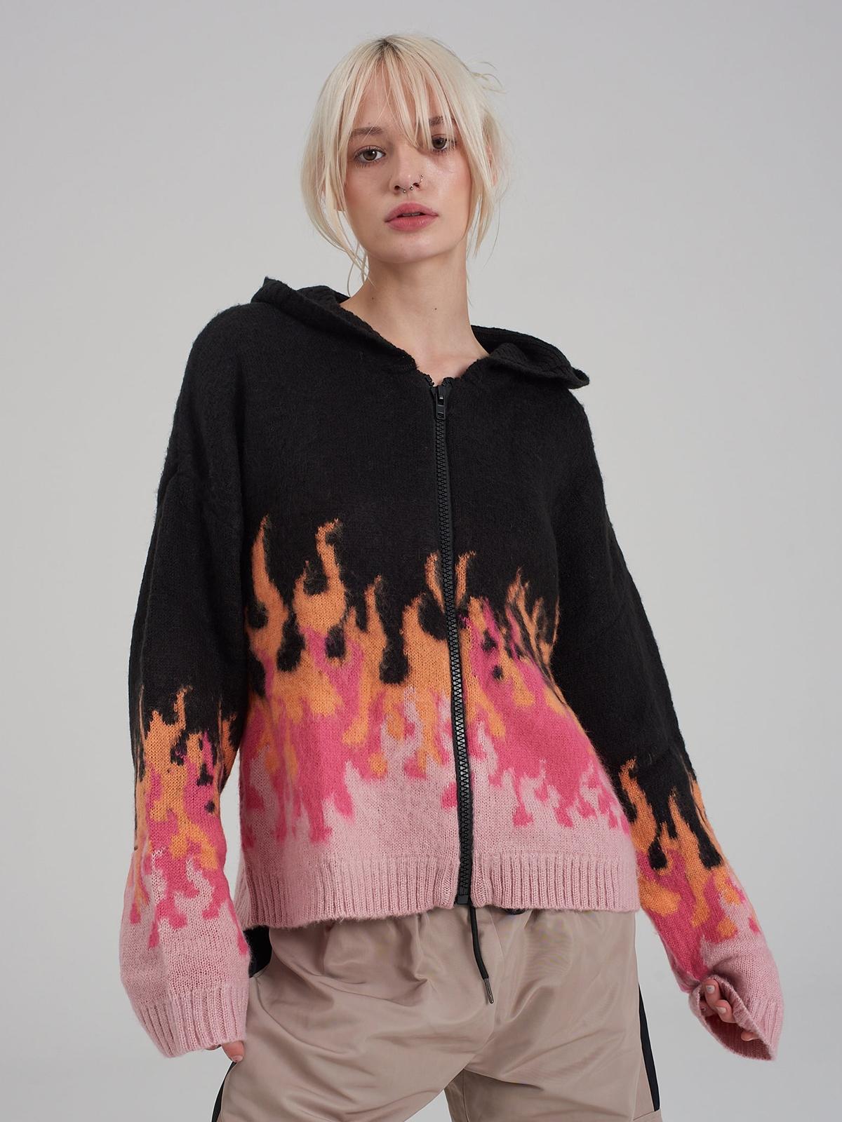 Enlightened Hoodie - Black/Orange/Pink