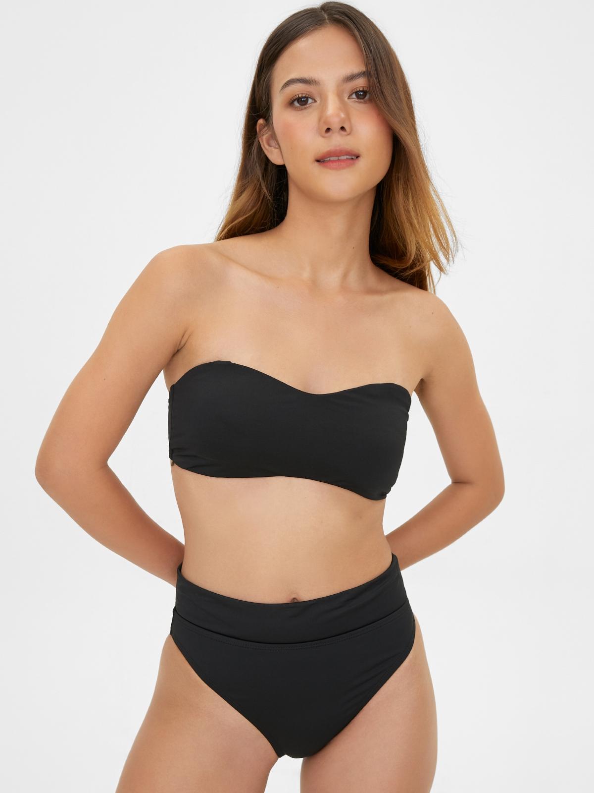 Sweetheart Crop Bikini Top - Black