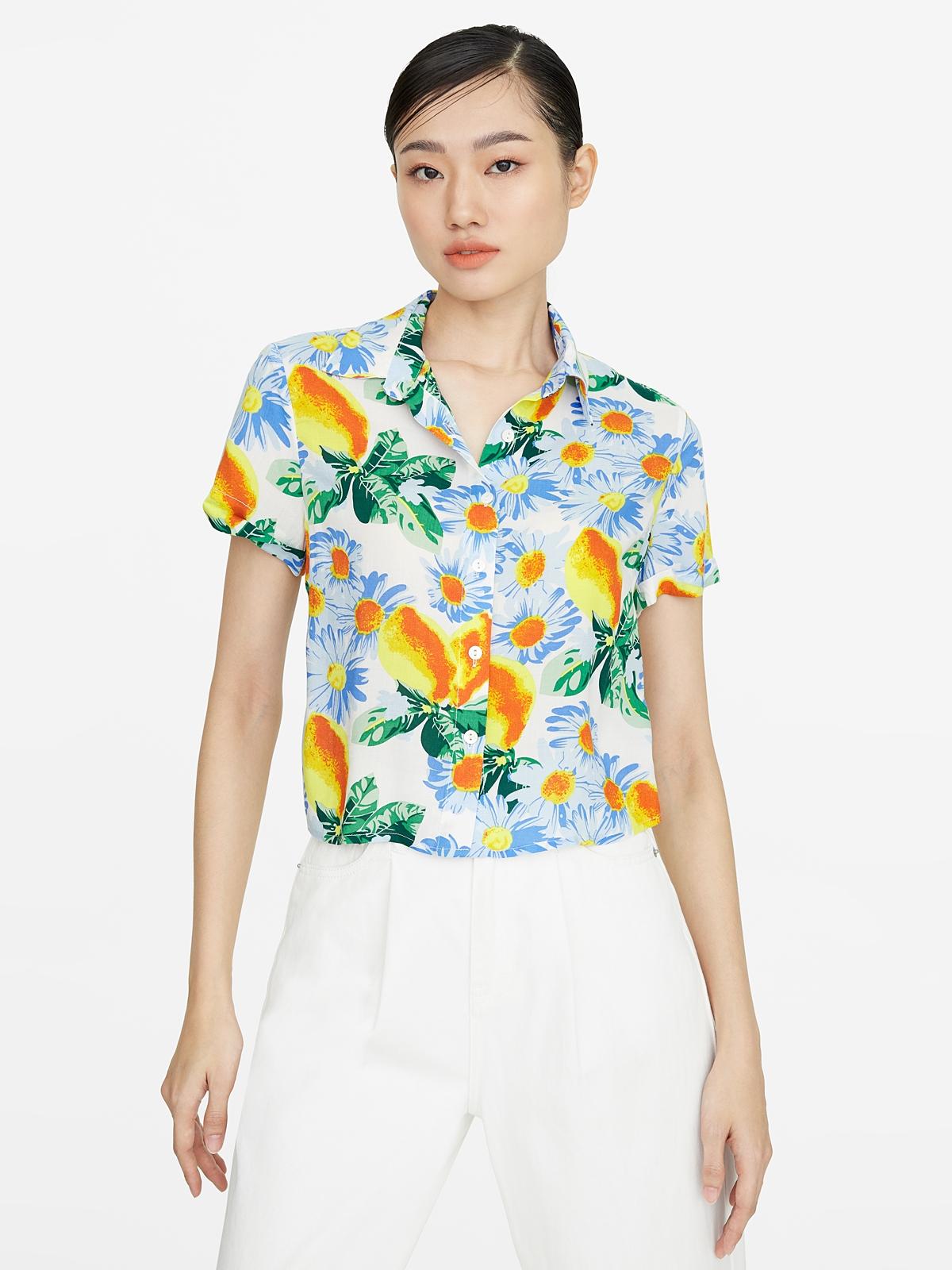 Buttoned Down Floral Shirt - White