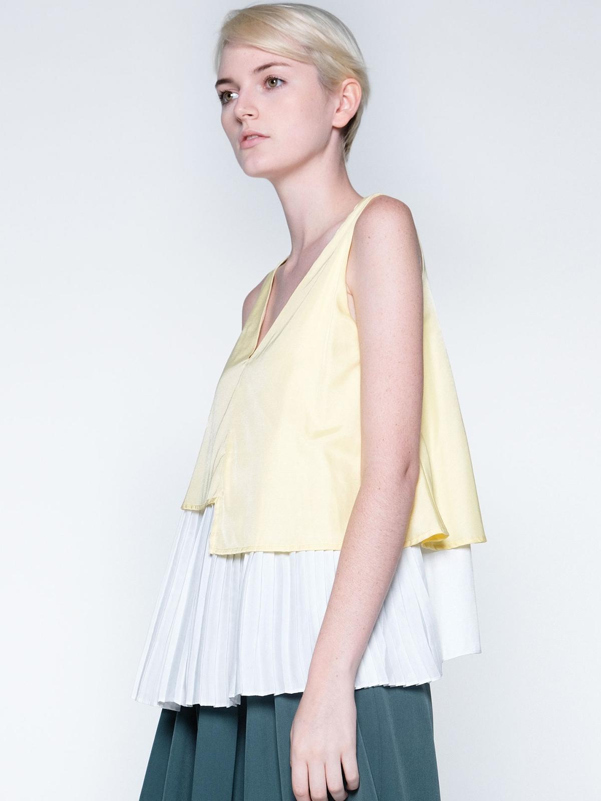 Michon-Layered Reversible Top - Yellow
