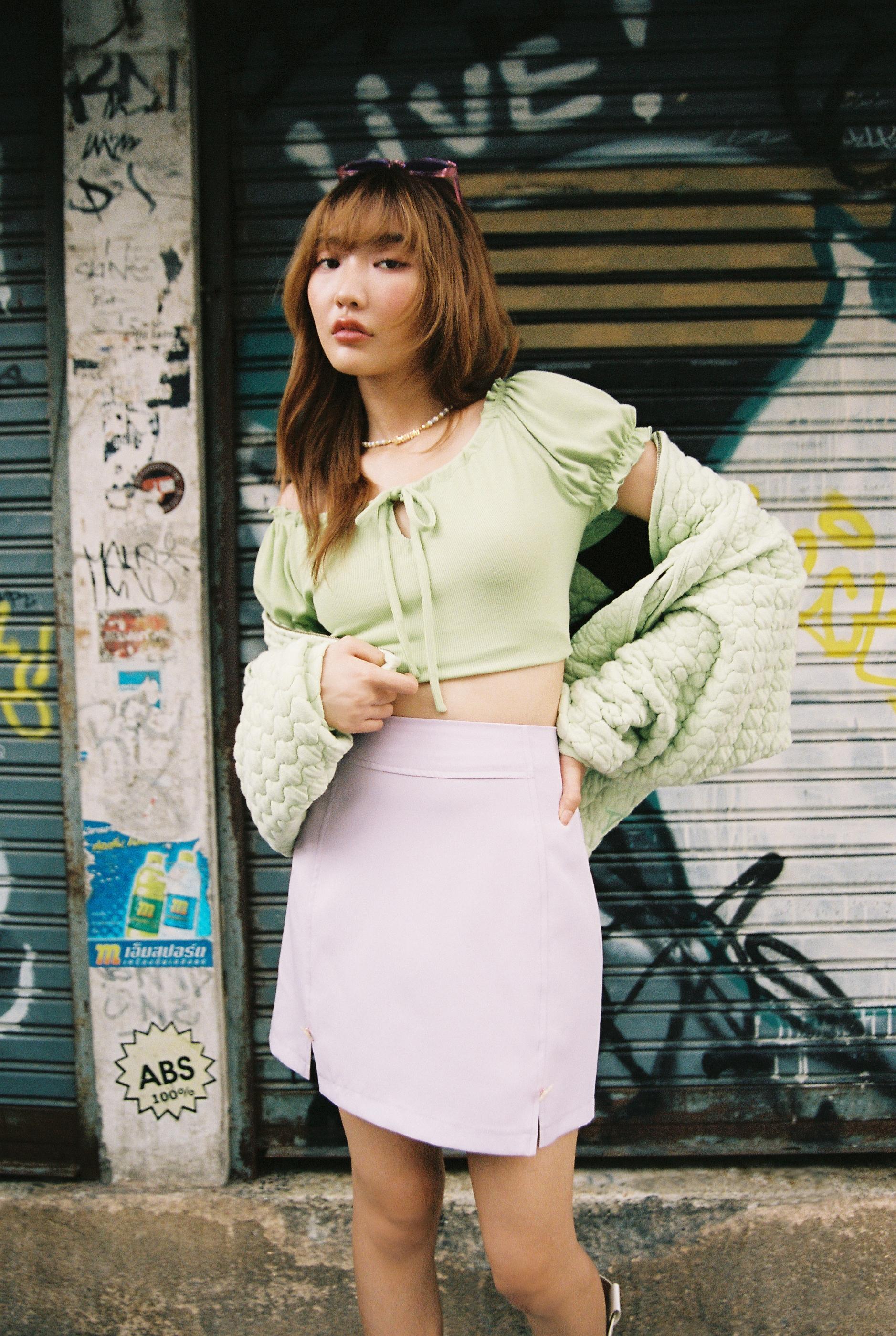 A-Line Mini Skirt - Lavender