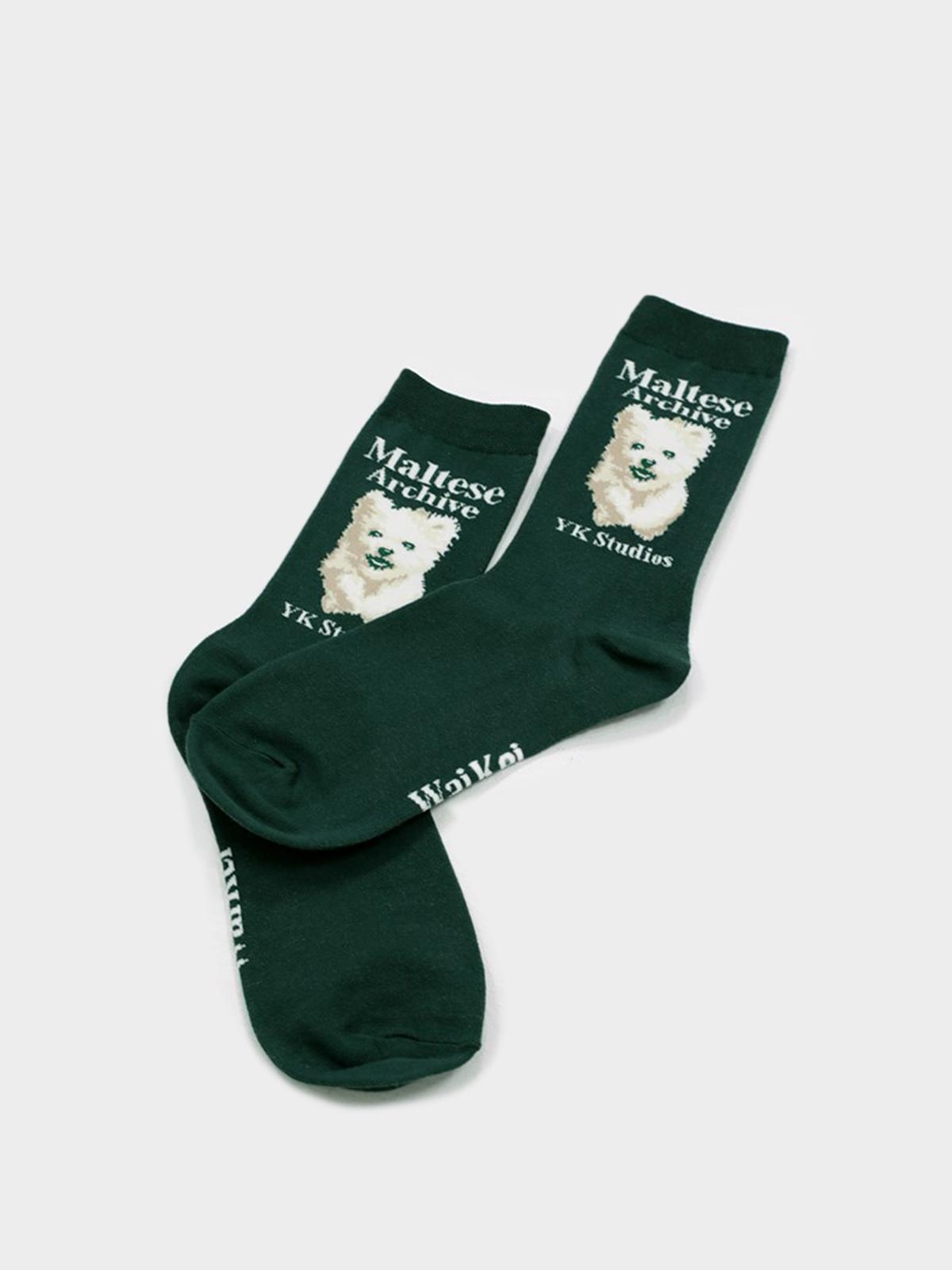 Waikei X Maltese Socks -	Green
