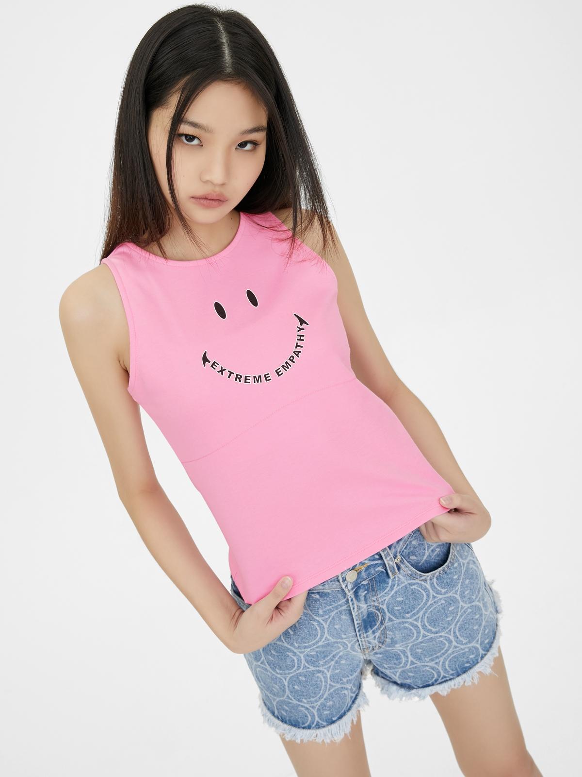 Smiley® Extreme Empathy Graphic Tank - Pink Smiley® Extreme Empathy Graphic Tank - Pink