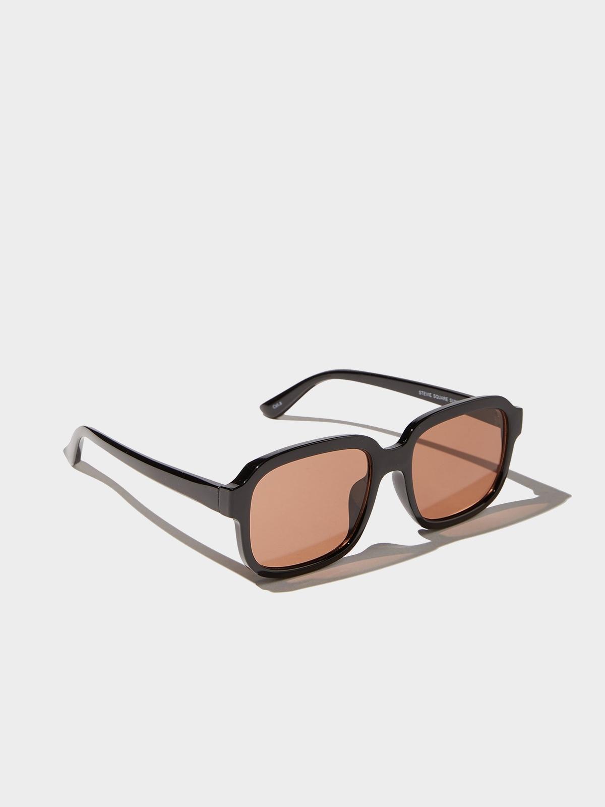 Stevie Square Sunglasses - Black/Brown