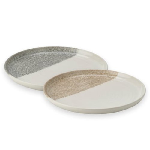 KRUSTISTEL Side plate, patterned/light beige, 20 cm