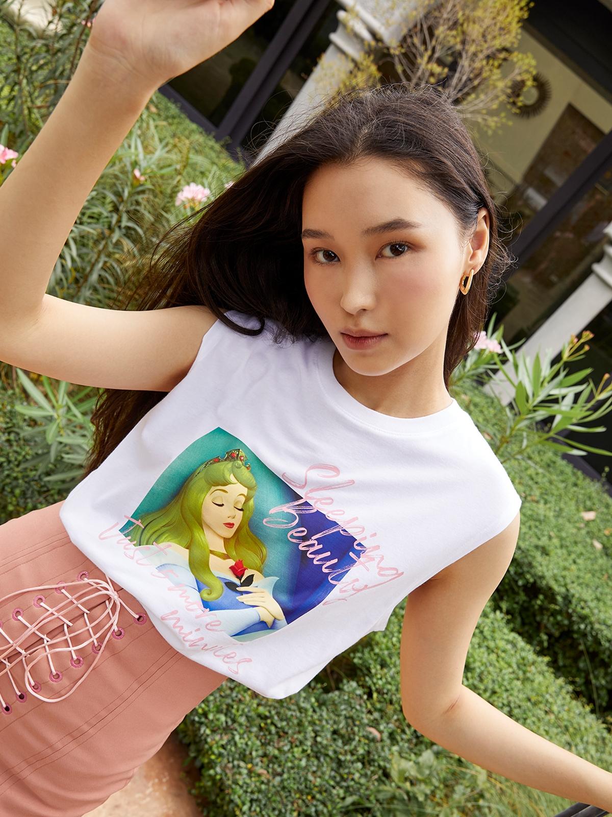 Disney Aurora Sustainable Just 5 More Minutes Top - White