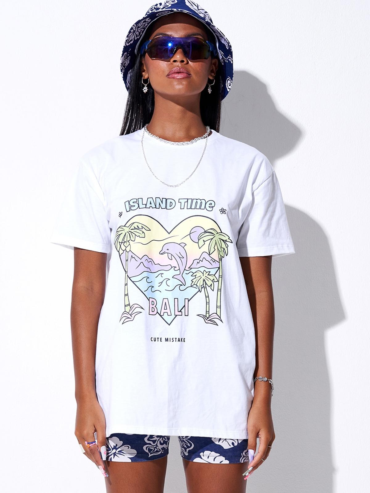 90's Souvenir Baggy Tee - White