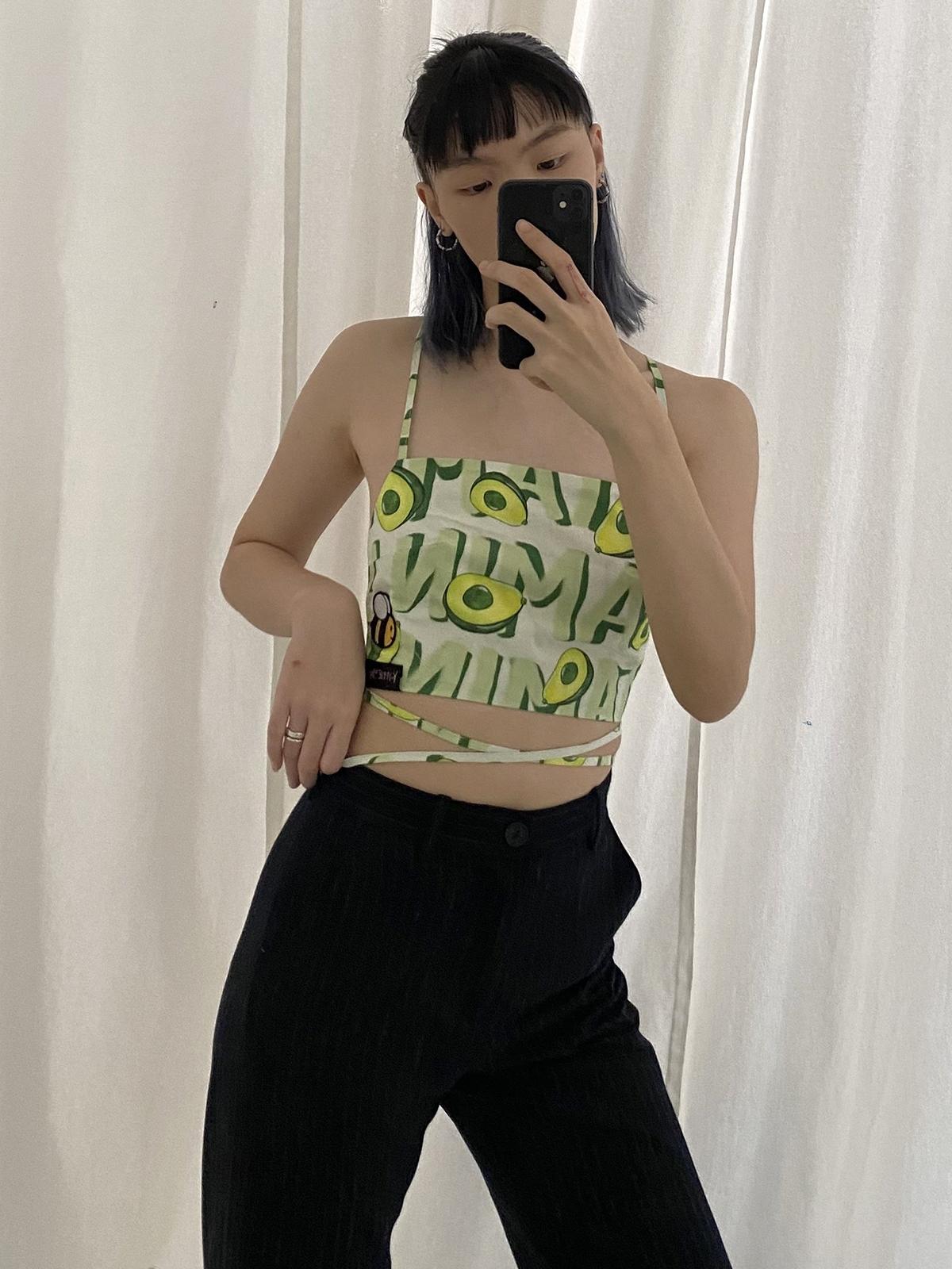 Floral Quilt Bralette - Green