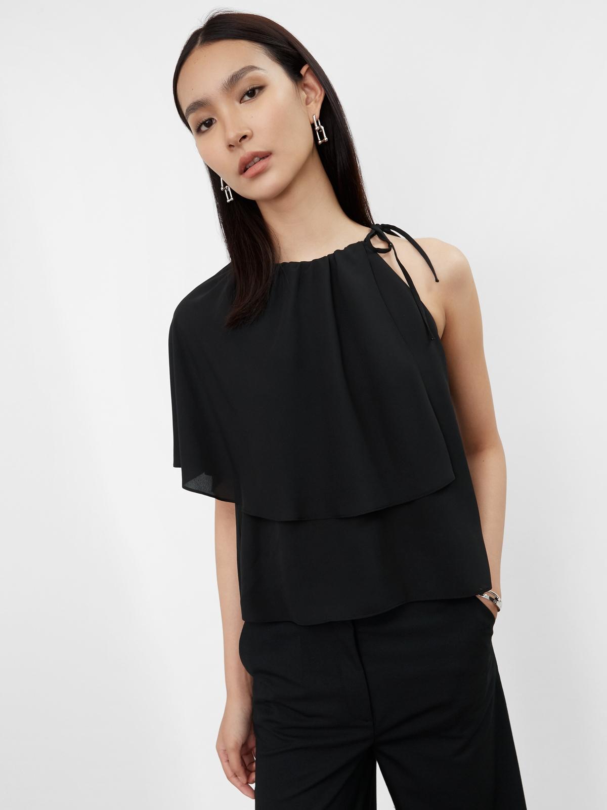 Cape Style Layered Cami - Black