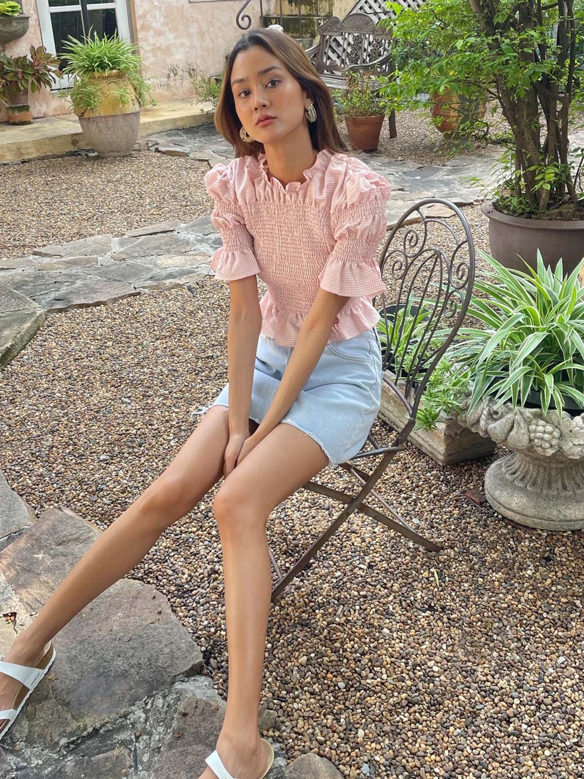 Smocked Ruffle Top - Pink