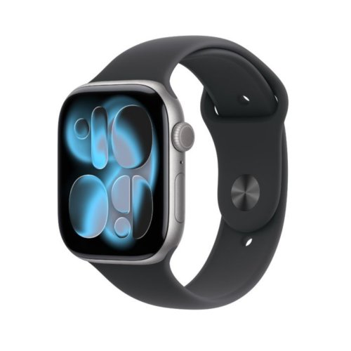  APPLE WATCH SERIES 11 GPS 46MM SPACE GREY ALUMINIUM CASE WITH BLACK SPORT BAND - M/L MEV44X/A