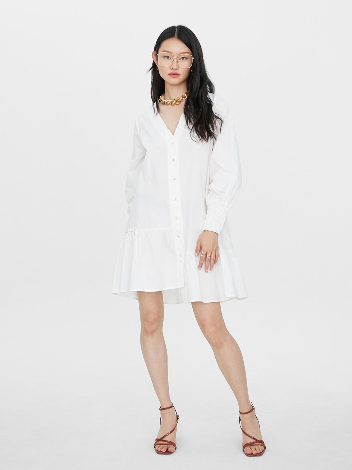 White Otto Mini Dress - White