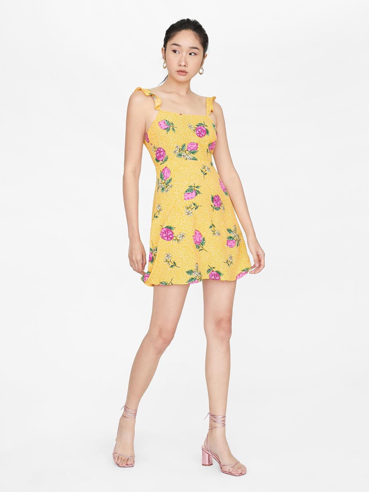 Mini Floral Dress - Yellow