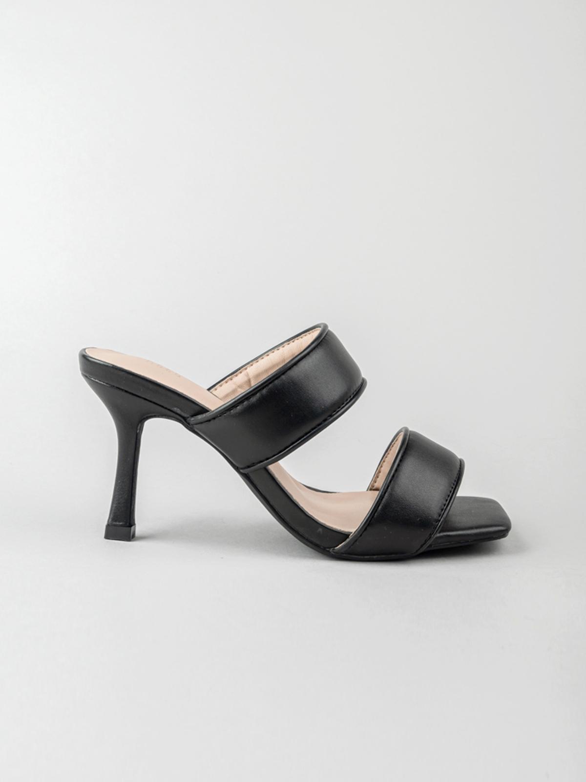 Padded Upper Heel Slide - Black