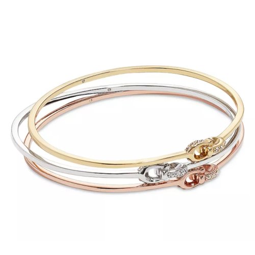 COACH Interlocking Pavé Logo Bangle Bracelet Set