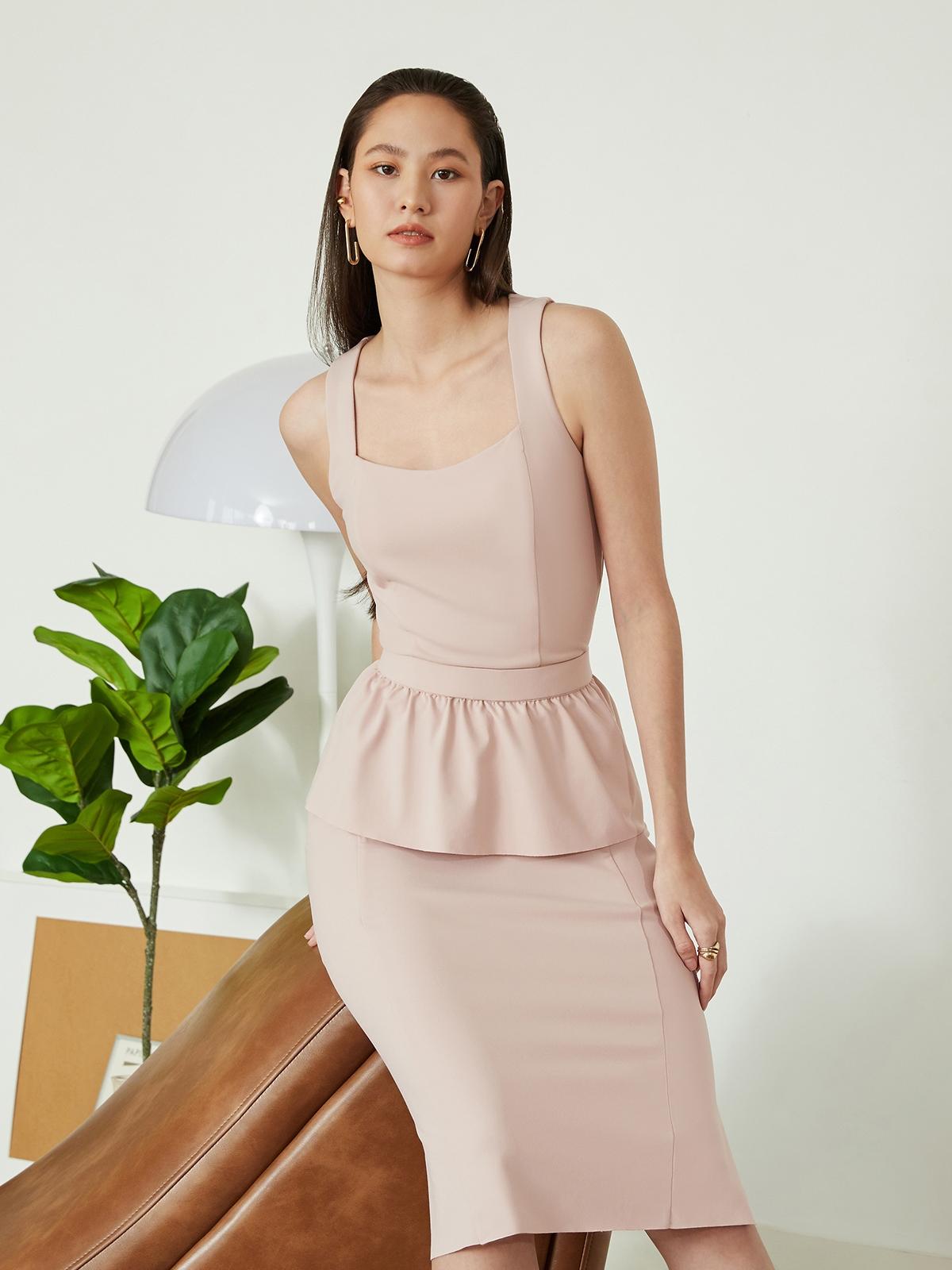Aeda Dress - Pale Pink