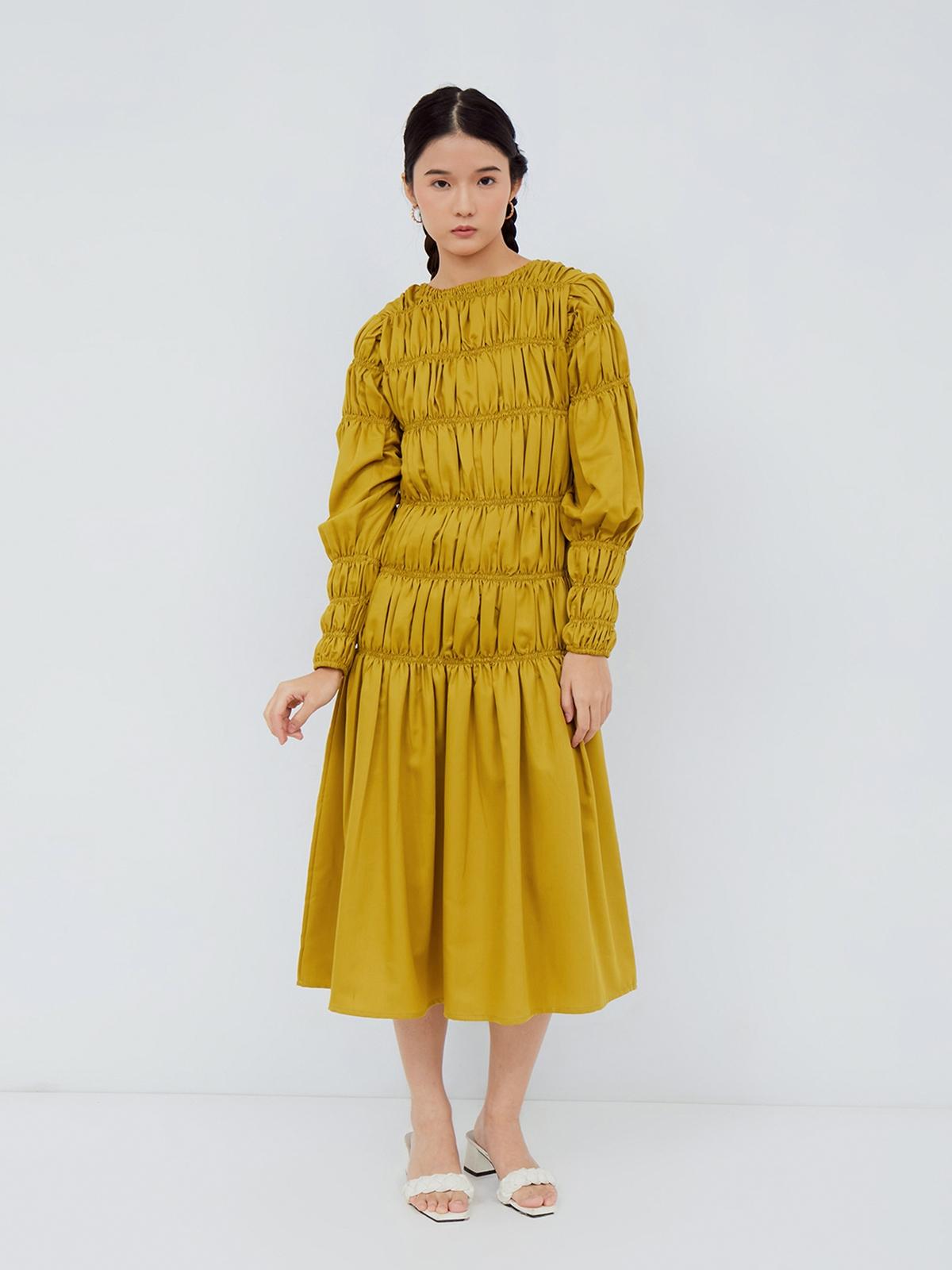 Tinker Dress Olive - Gold