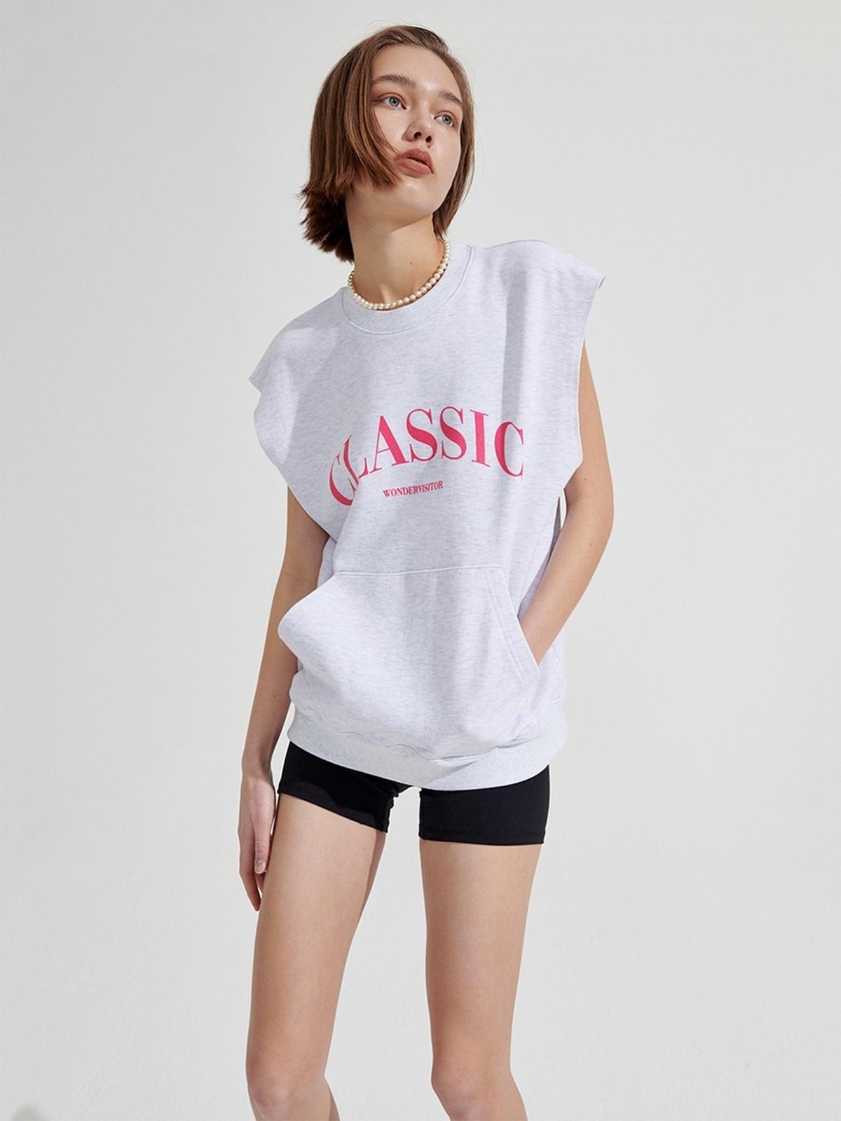 Wonder Visitor x Classic Sweat-vest - Light Grey