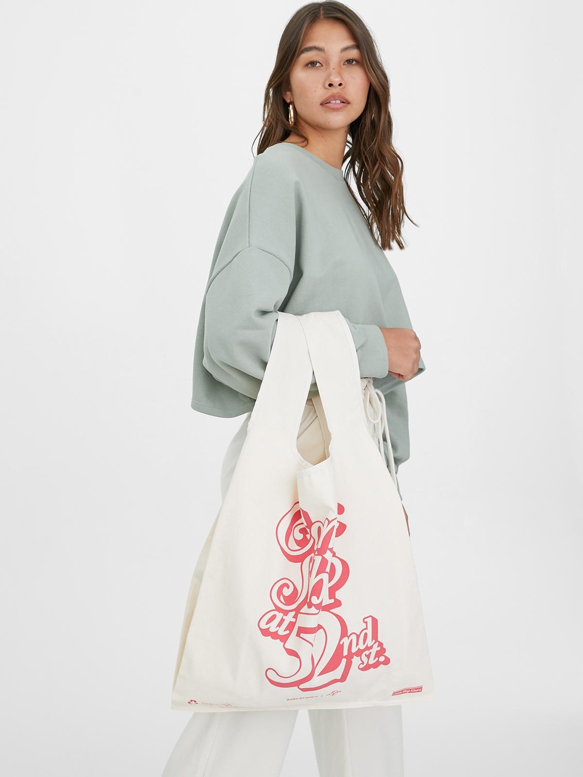OIOI X Hot Stuff Eco Bag - Ivory/Pink