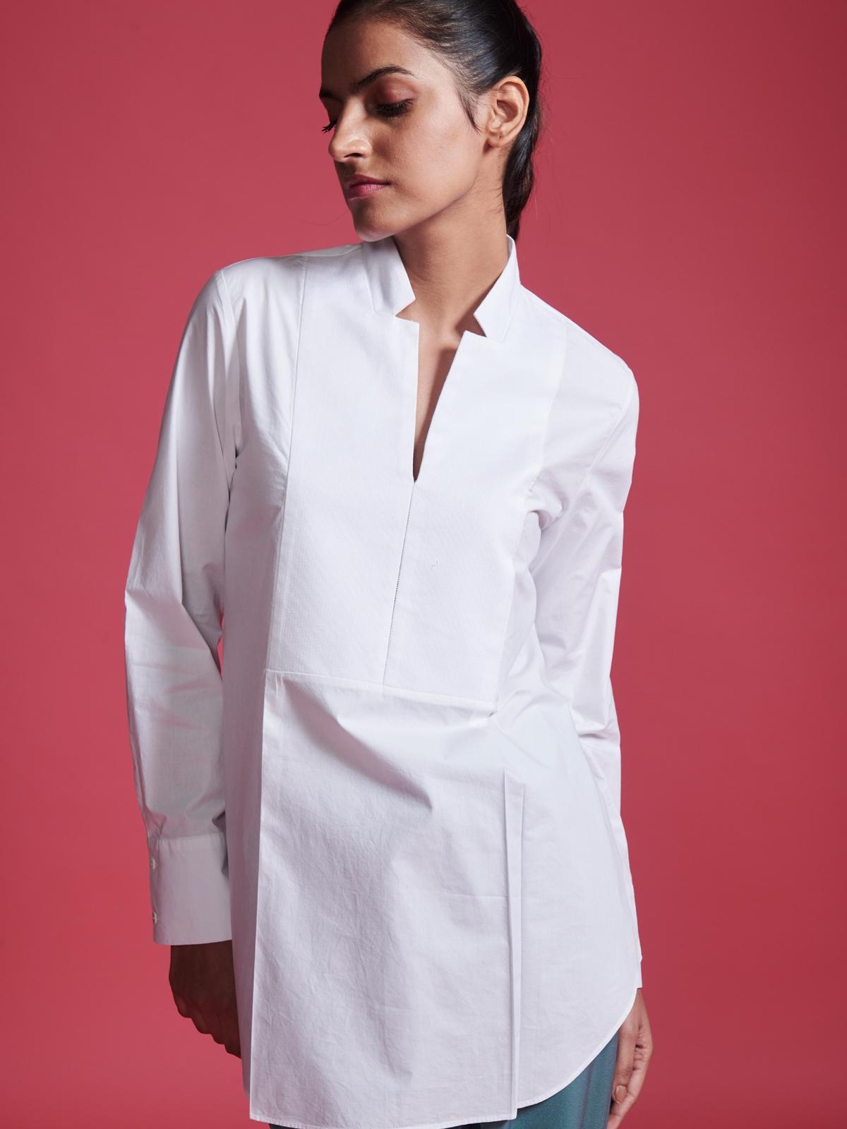 Tuxedo Shirt - White