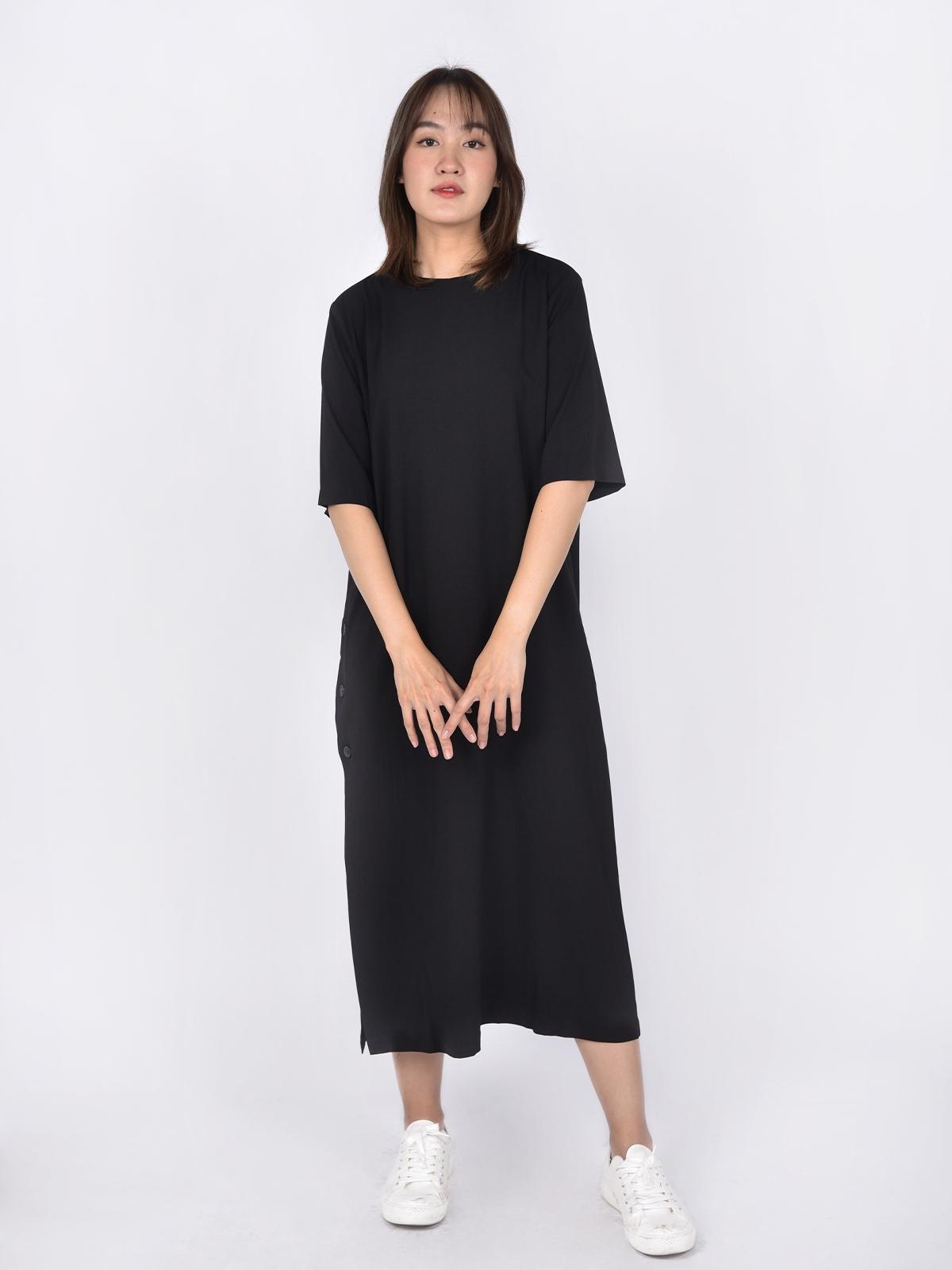 3.3 Field Trip X Cotton Stretch Maxi Dress - Black