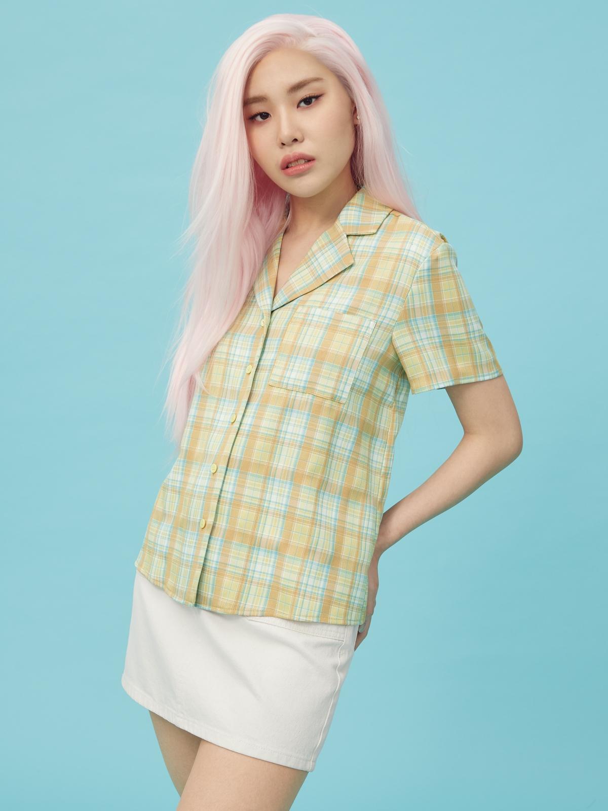 Plaid Front Pocket Shirt - Yellow