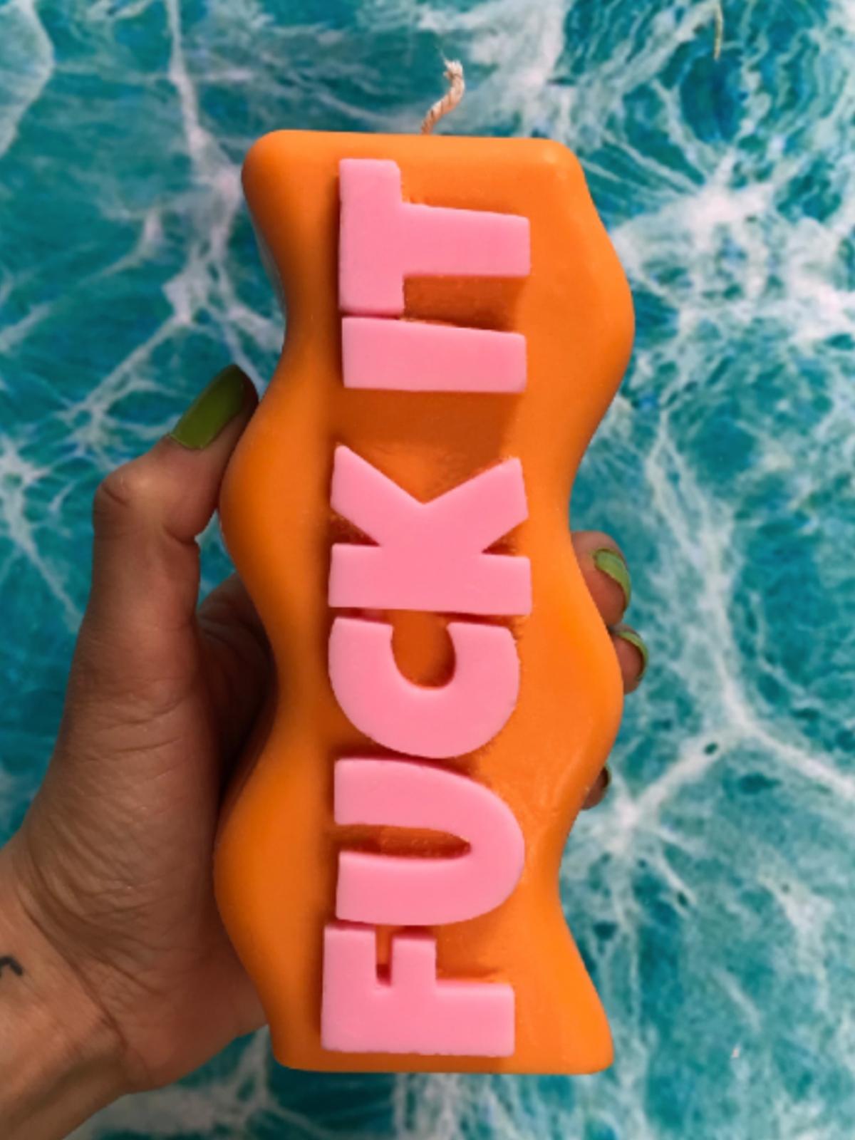 F**k It Candle - Pink/Orange