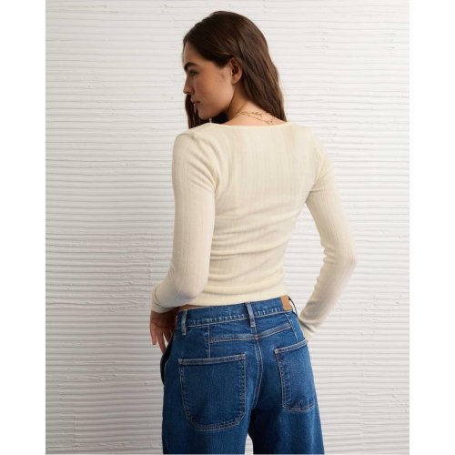 AE Long Sleeve Square Neck T-Shirt