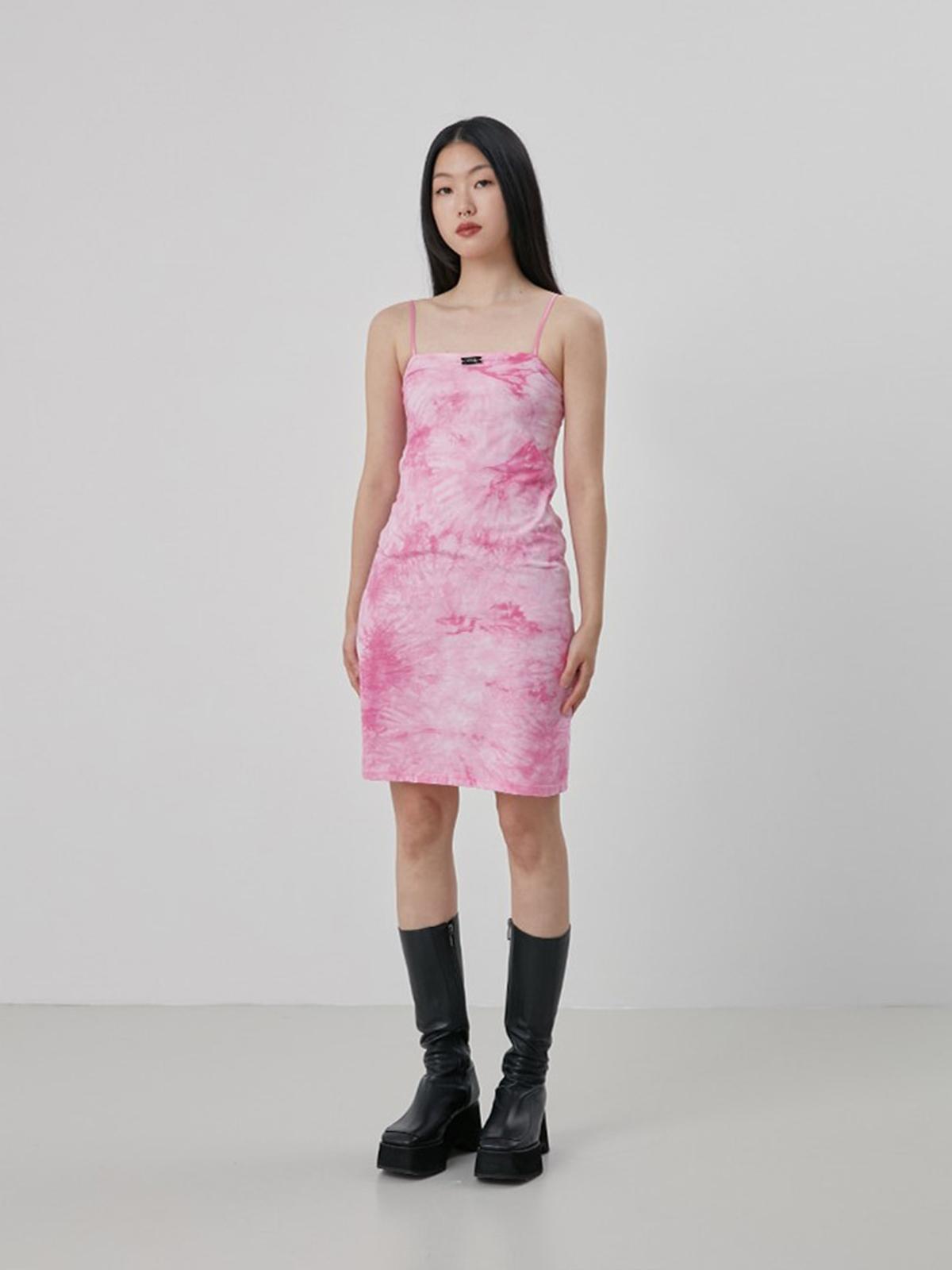 Curetty X C Tie Dye Midi Dress - Pink
