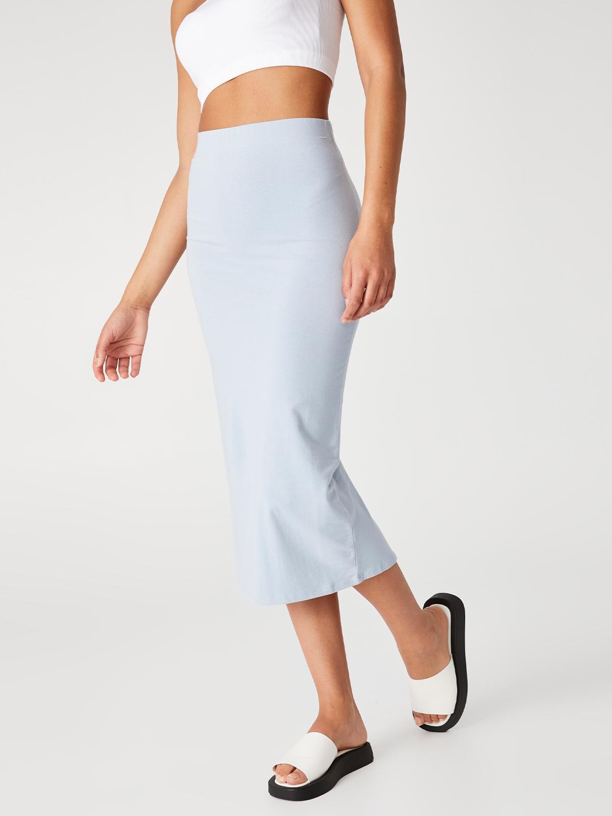 Essential Midi Skirt - New Wave Blue