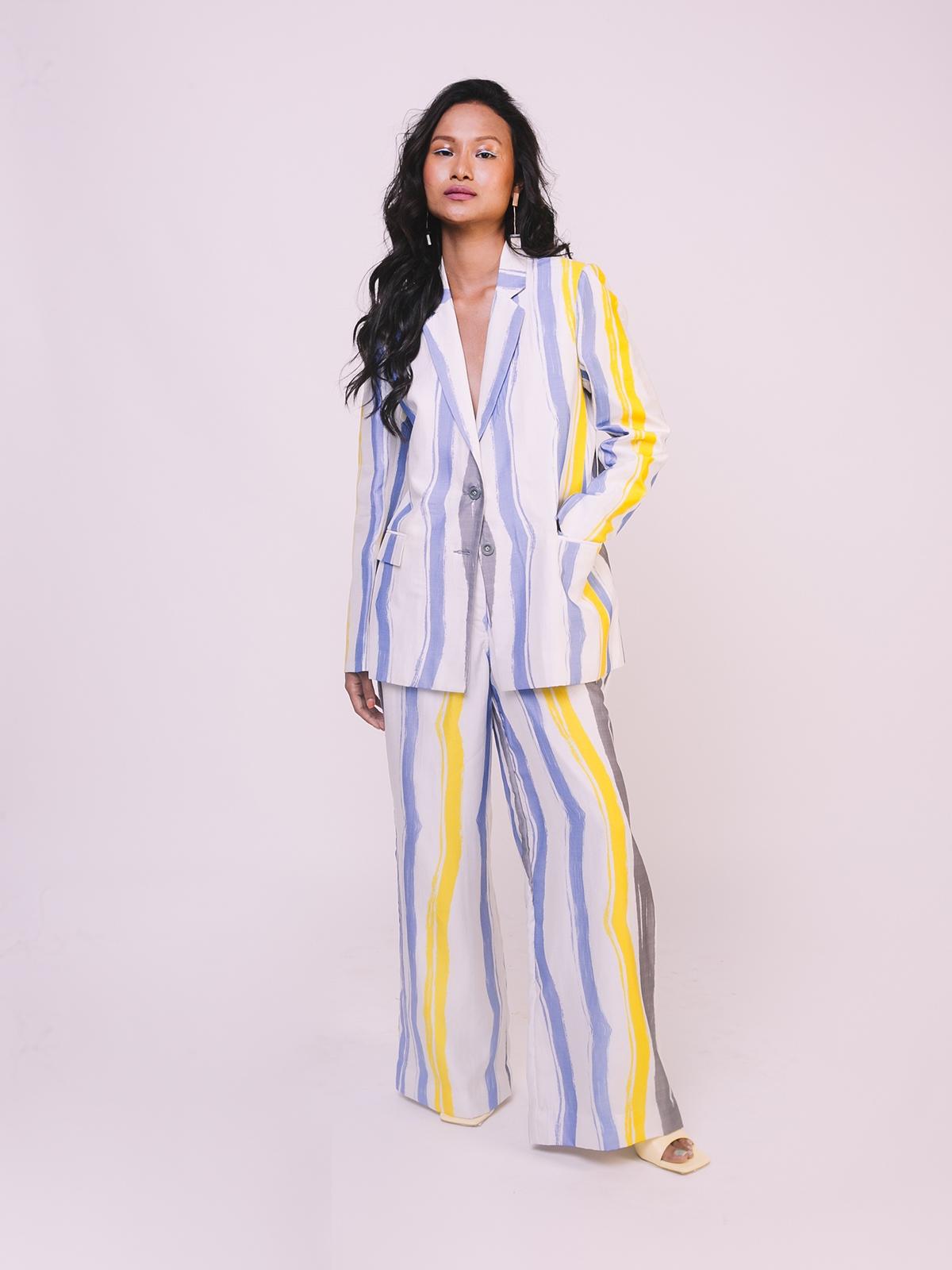 Primrose Striped Blazer - Multi Color