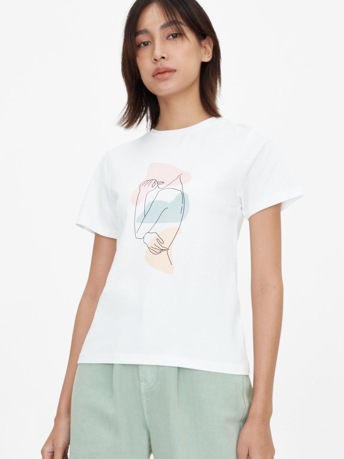 Woman Silhouette Graphic Tee - Off-White