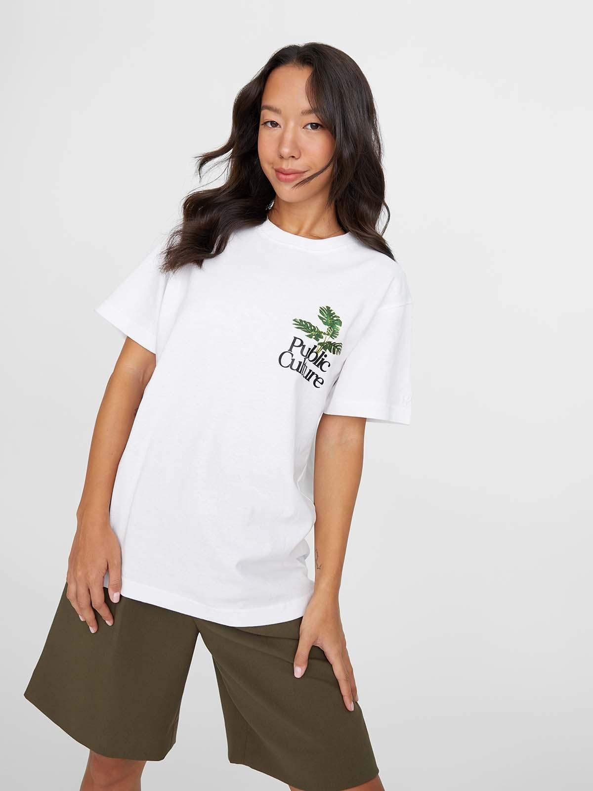 Monstera Tee - White