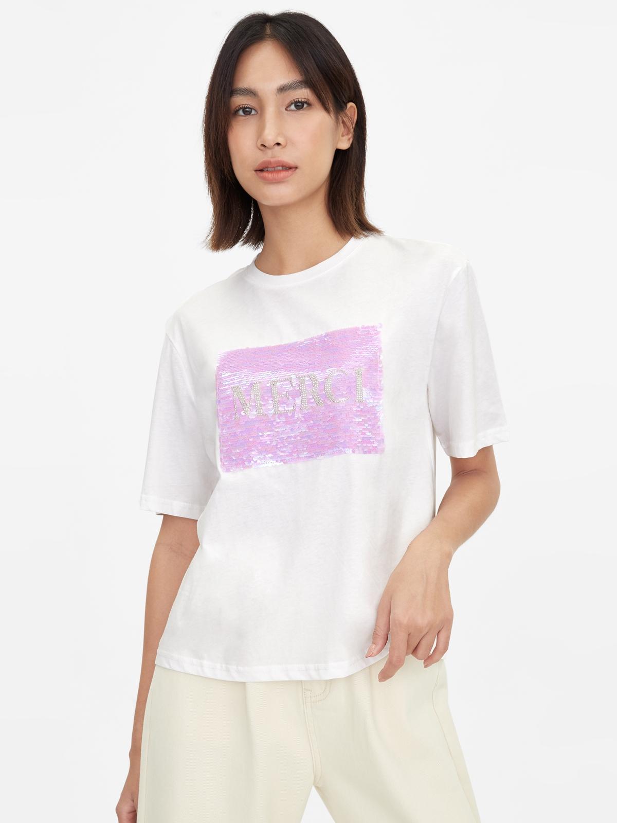 Merci Graphic Tee - White