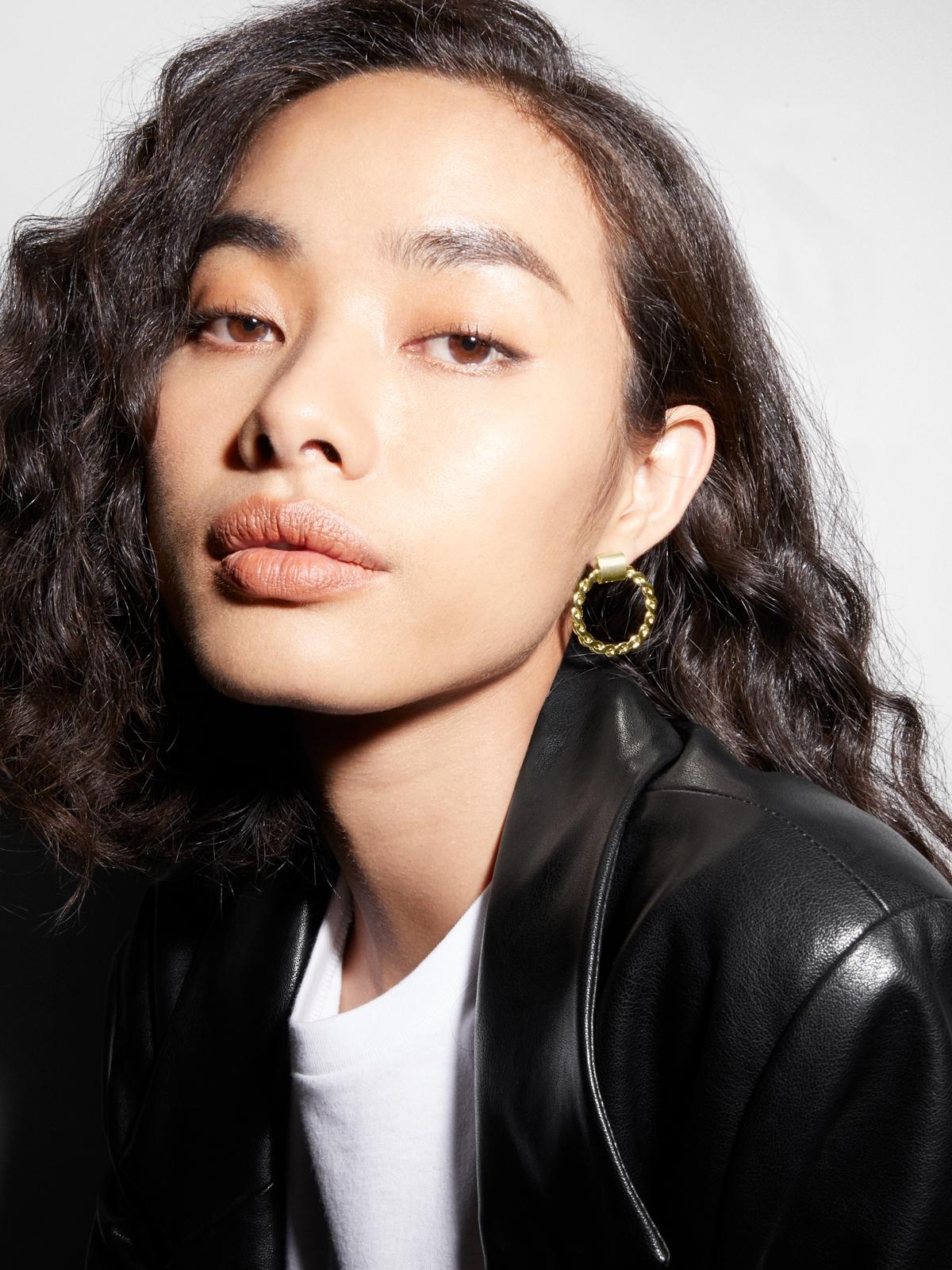 Chain Hoop Earrings - Gold