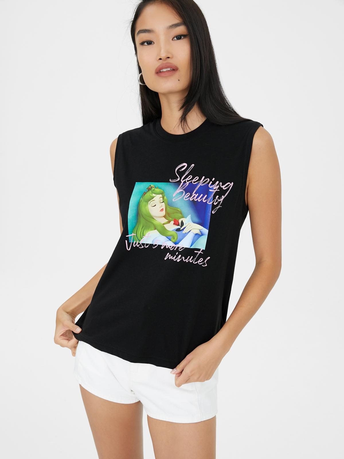 Disney Aurora Sustainable Just 5 More Minutes Top - Black