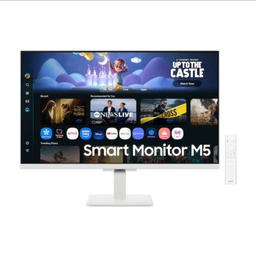 SAMSUNG 27" M5 M50F FHD FLAT SMART MONITOR (WHITE) LS27FM501EEXXS - C
