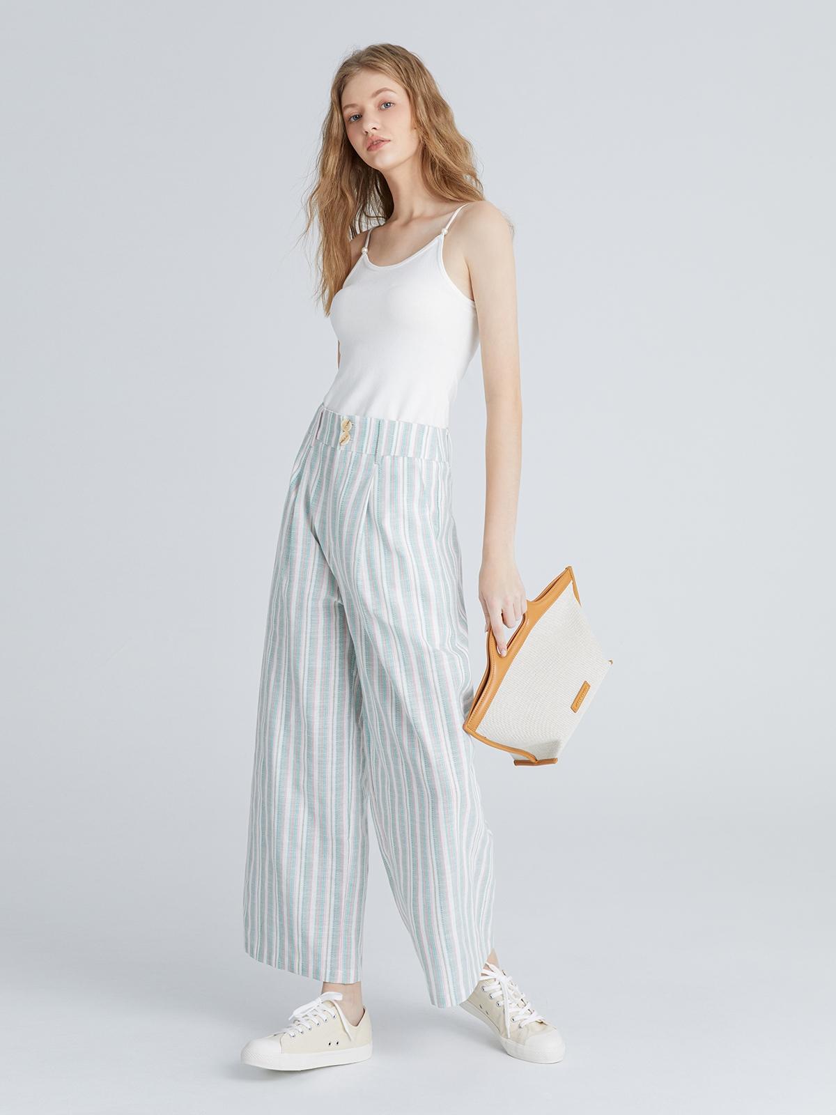 Pearl Plain Crop Cami Top - White