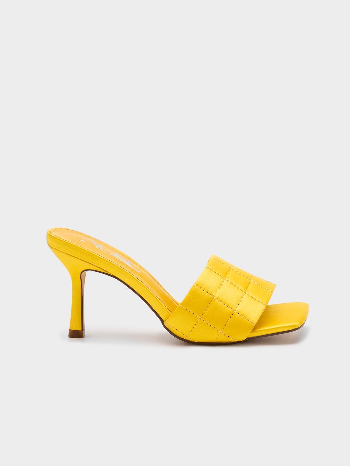 Quilted Heel Slide - Yellow