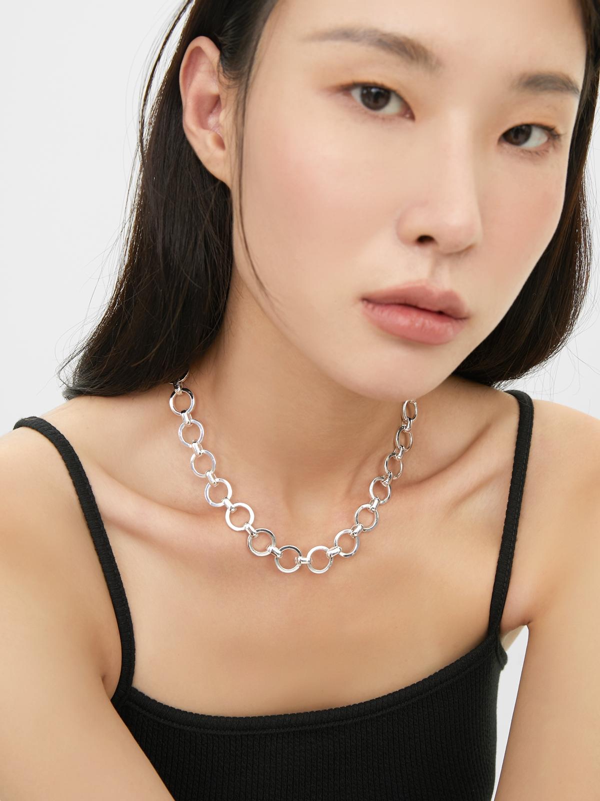 Chain Loop Necklace - Sliver