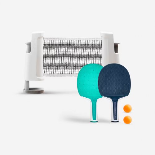 Table Tennis Rollnet Set Pongori - 2 Bats and 2 Balls
