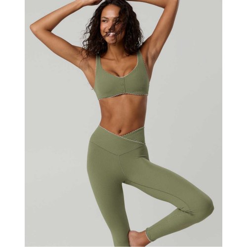 OFFLINE By Aerie Real Me XTRA Ribbed Picot Trim Crossover Legging