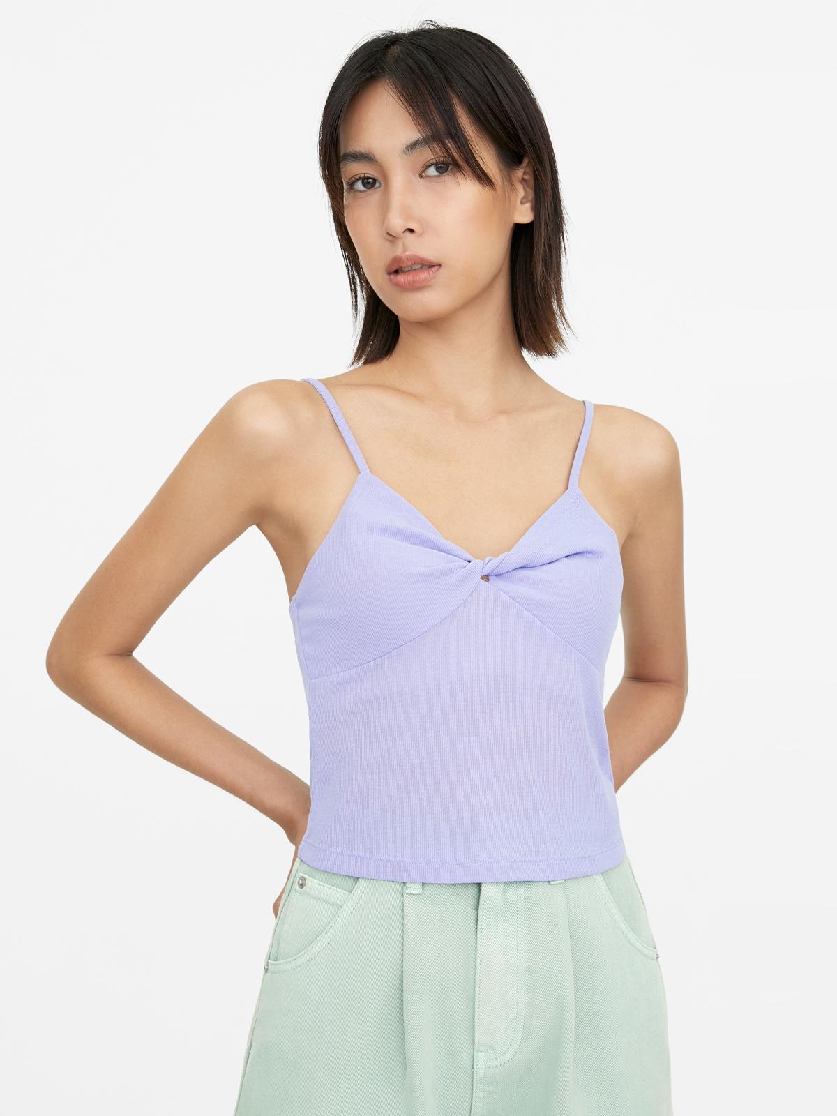 Knit Crop Cami - Purple