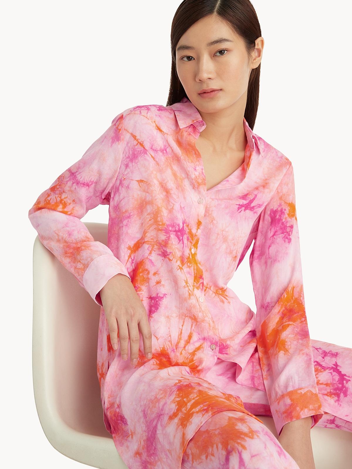 Tie Dye Long Shirt - Pink